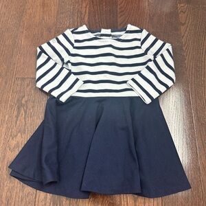 Ralph Lauren Navy and White Striped Casual Dress